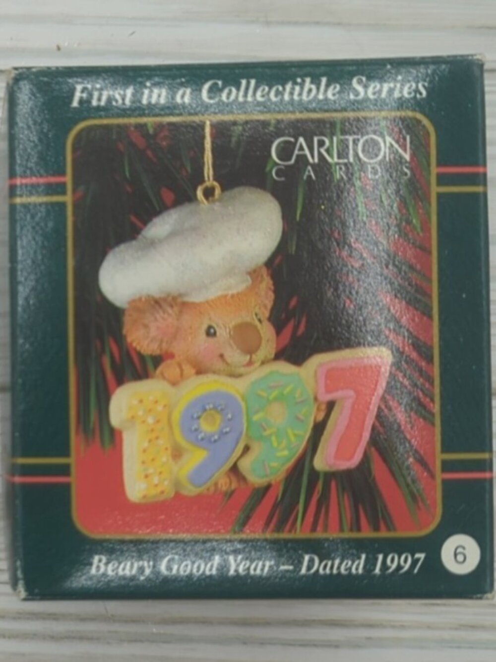 Carlton Cards Christmas Ornament Beary Good Year 1997 Chef Bear